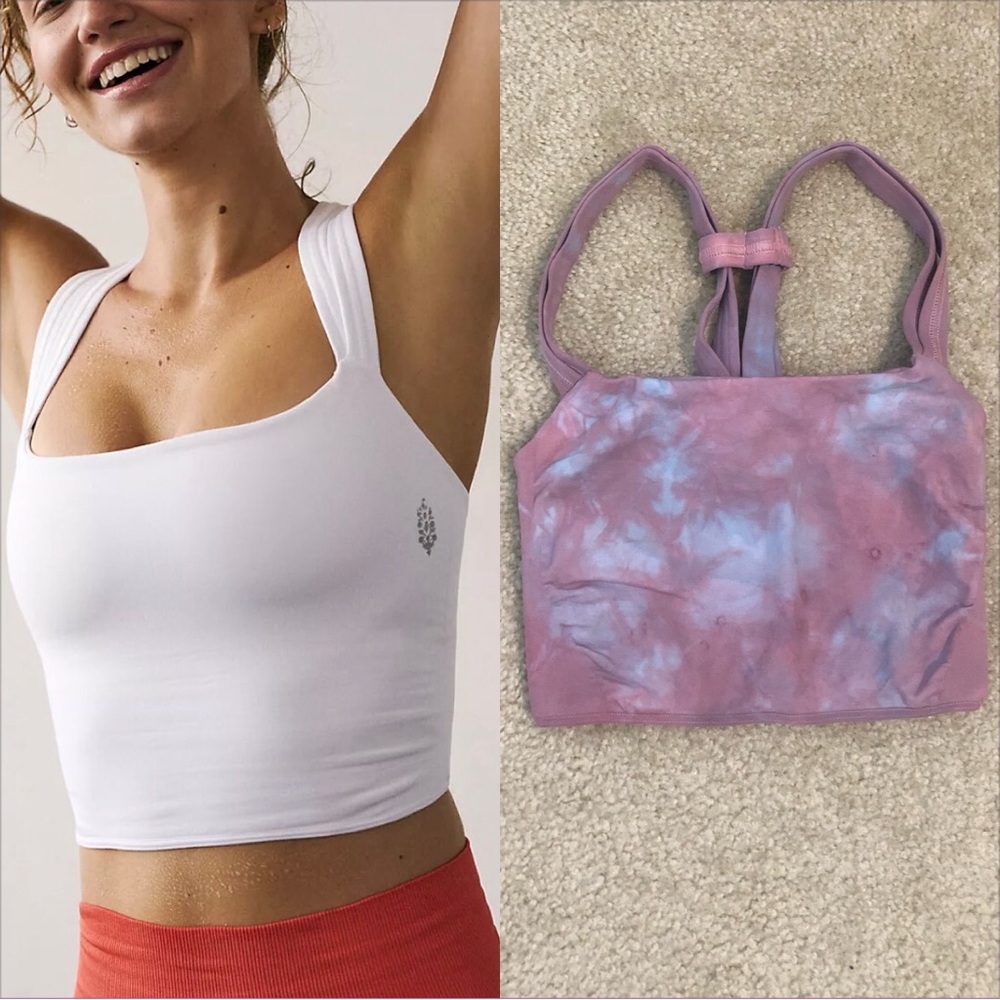 025. Free People On The Radar Longline Bra/Crop In Tie Dye. NWOT! Sz M/L